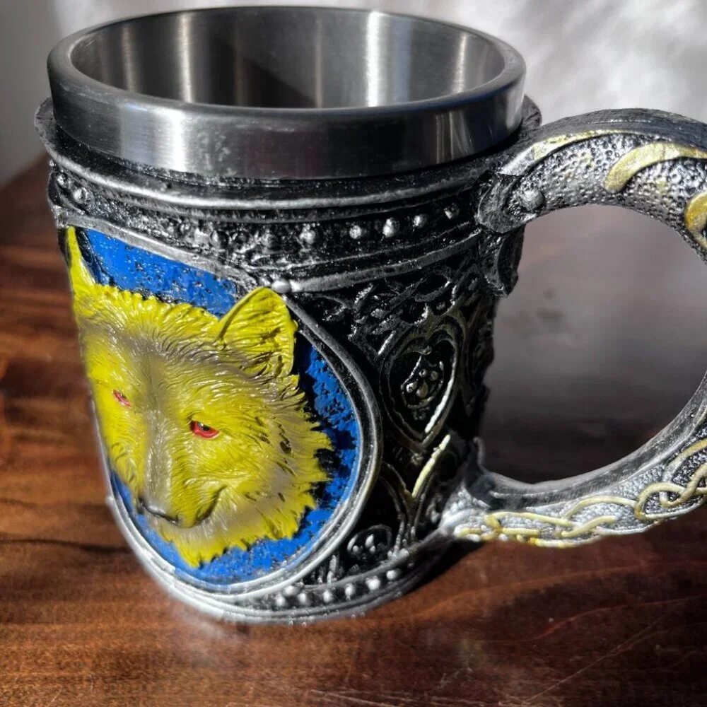 Mug Wolf Coffee Goblet Resin Cup